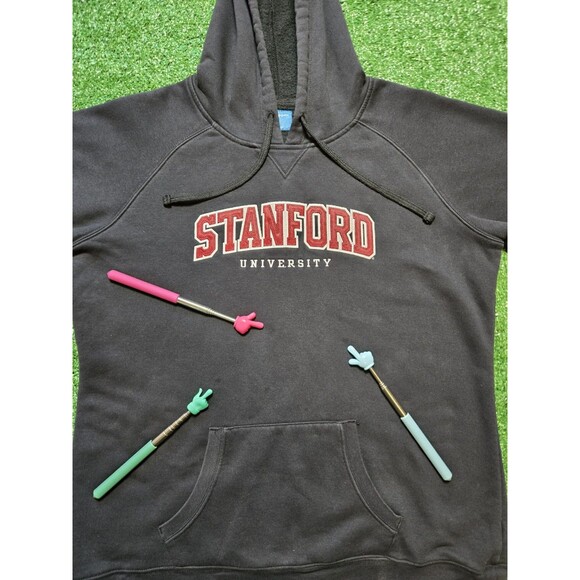 Champion Stanford University Hoodie Black Future Friendly (Men's XXL) - Picture 14 of 15